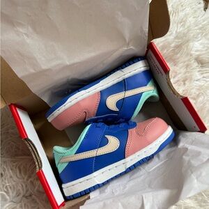 Nike Kids Sneakers in Blue, Pink, and Mint
